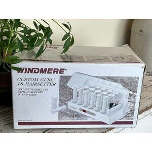 Vintage Windmere Hot Rollers Hairsetter Custom Curl 18 Rollers Original Box
